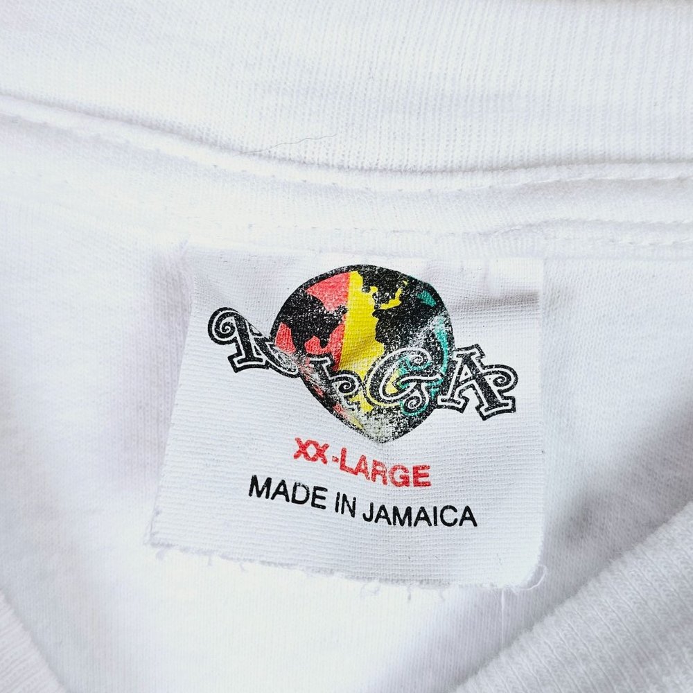Vintage 90's Raga Hey Mon Jamaica Crew Neck T-Shirt, Sz XXL - Picture 9 of 10